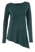 Asymmetrischer Pullover tannengrün