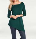 Asymmetrischer Pullover tannengrün