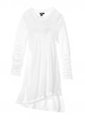 Asymmetrisches Marken-Shirt weiß