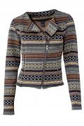 Bikerjacke taupe-bunt