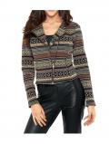 Bikerjacke taupe-bunt