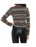 Bikerjacke taupe-bunt