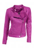 Bikerstyle-Steppjacke pink