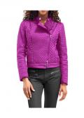 Bikerstyle-Steppjacke pink