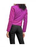 Bikerstyle-Steppjacke pink