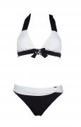 Bikini mit Strass schwarz-weiß