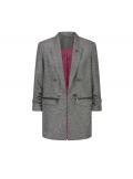 Blazer mit Glanzgarn schwarz-silberfarben-meliert