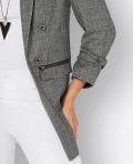Blazer mit Glanzgarn schwarz-silberfarben-meliert