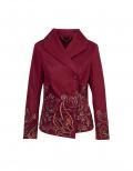 Blazer mit Stickereien dunkelrot-gemustert