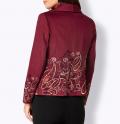 Blazer mit Stickereien dunkelrot-gemustert