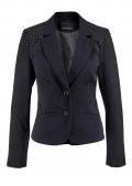 Blazer mit Strasssteinen schwarz