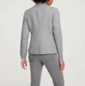 Blazer mit Strickärmeln grau-melange