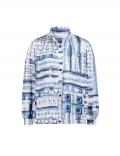 Blousonjacke mitStehkragen weiß-blau