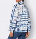 Blousonjacke mitStehkragen weiß-blau