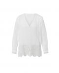 Bluse mit Schößchen und Spitze ecru