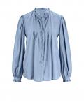 Bluse mit Seide blau