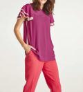 Bluse mit Spitze cyclam-ecru