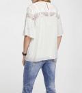 Bluse mit Spitze ecru