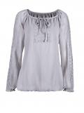 Bluse mit Spitze grau