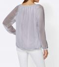 Bluse mit Spitze grau