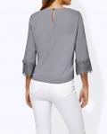 Bluse mit Spitze grau