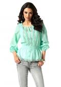 Bluse mit Spitze mint