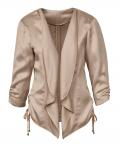 Blusenblazer mit Leinen beige