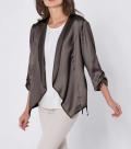 Blusenblazer mit Leinen taupe