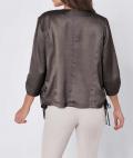 Blusenblazer mit Leinen taupe