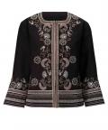 Blusenjacke mit Stickerei schwarz-bunt