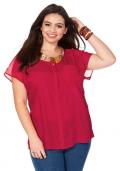 Blusenshirt hibiskus