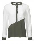 Blusenshirt khaki-offwhite