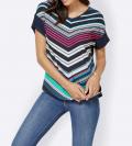 Blusenshirt marine-bunt