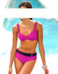 Body-Shaping-Bikini pink-schwarz