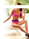 Body-Shaping-Bikini pink-schwarz