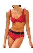 Body-Shaping-Bikini rot-schwarz