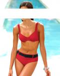 Body-Shaping-Bikini rot-schwarz