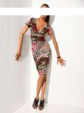 Bodyforming-Kleid bunt