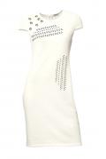 Bodyforming-Kleid mit Nieten offwhite