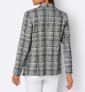 Boucle-Blazer schwarz-weiß-kariert