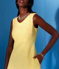 Bouclé-Kleid zitrone-meliert