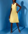 Bouclé-Kleid zitrone-meliert