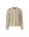Bouclé-Strickjacke sand