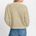 Bouclé-Strickjacke sand