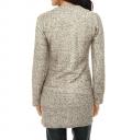 Bouclé-Strickmantel ecru-taupe