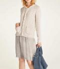 Cardigan mit Fransen beige