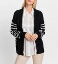 Cardigan schwarz-weiß