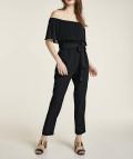 Carmen-Jumpsuit schwarz