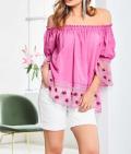 Carmenbluse pink