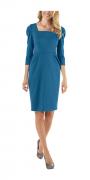 Carree-Kleid blau